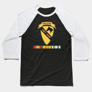 1st Cavalry Division - Airborne - wo Txt  w VN SVC BAR X 300 Baseball T-Shirt